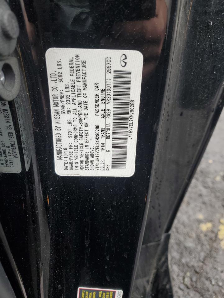 2019 Infiniti Q60 Pure VIN: JN1EV7EL2KM290288 Lot: 56383065