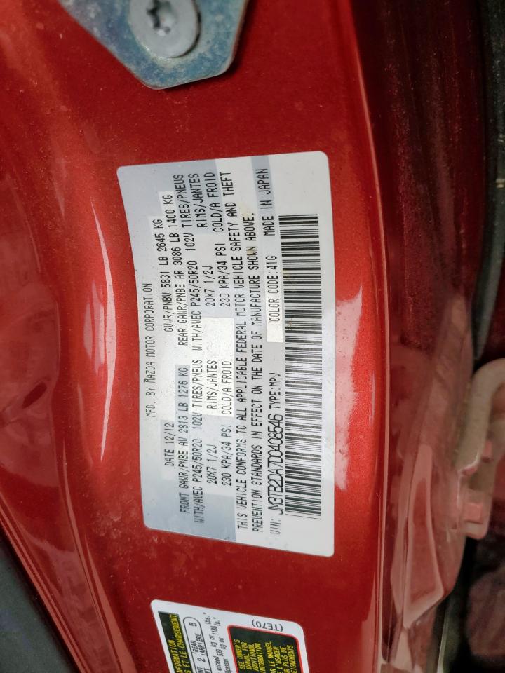2013 Mazda Cx-9 Grand Touring VIN: JM3TB2DA7D0408546 Lot: 56397875