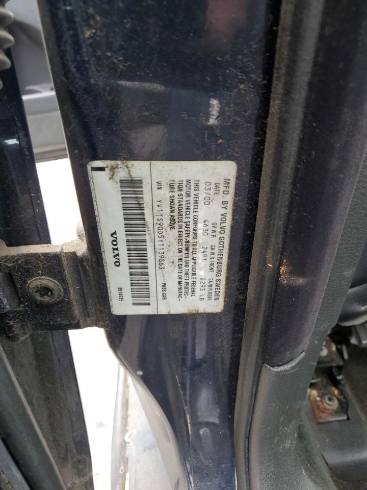2000 Volvo S80 T6 Turbo VIN: YV1TS90D5Y1139863 Lot: 56112345