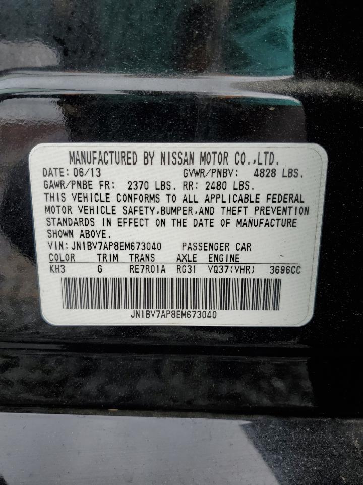 2014 Infiniti Q50 Base VIN: JN1BV7AP8EM673040 Lot: 57284925