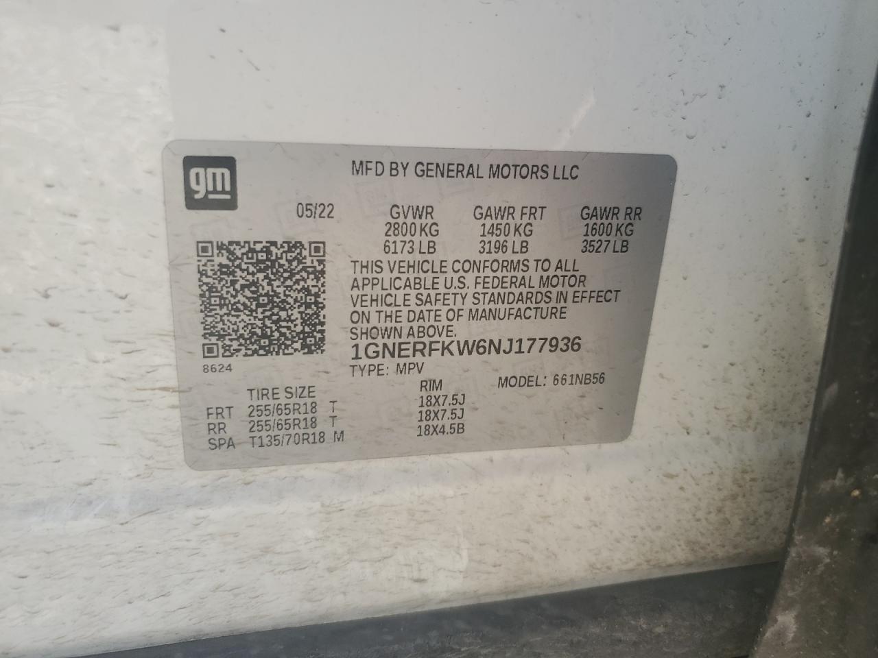 2022 Chevrolet Traverse Ls VIN: 1GNERFKW6NJ177936 Lot: 56476755