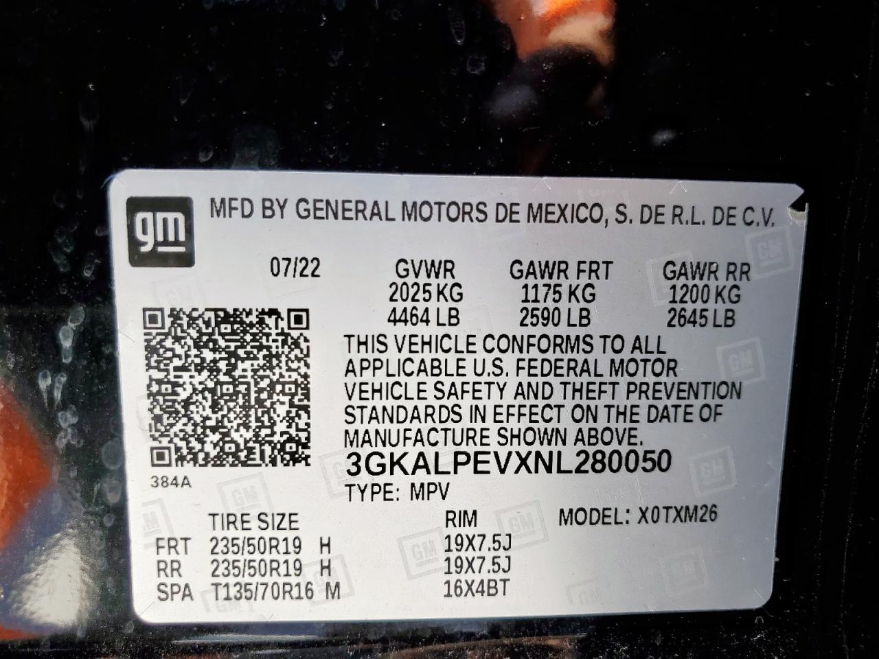 3gkalpevxnl280050 3GKALPEVXNL280050 2022 GMC Terrain Slt