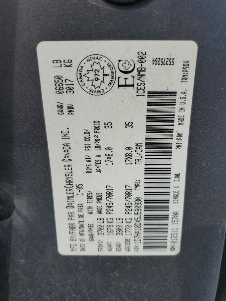 2005 Dodge Ram 1500 St VIN: 1D7HA18DX5J580930 Lot: 57277375
