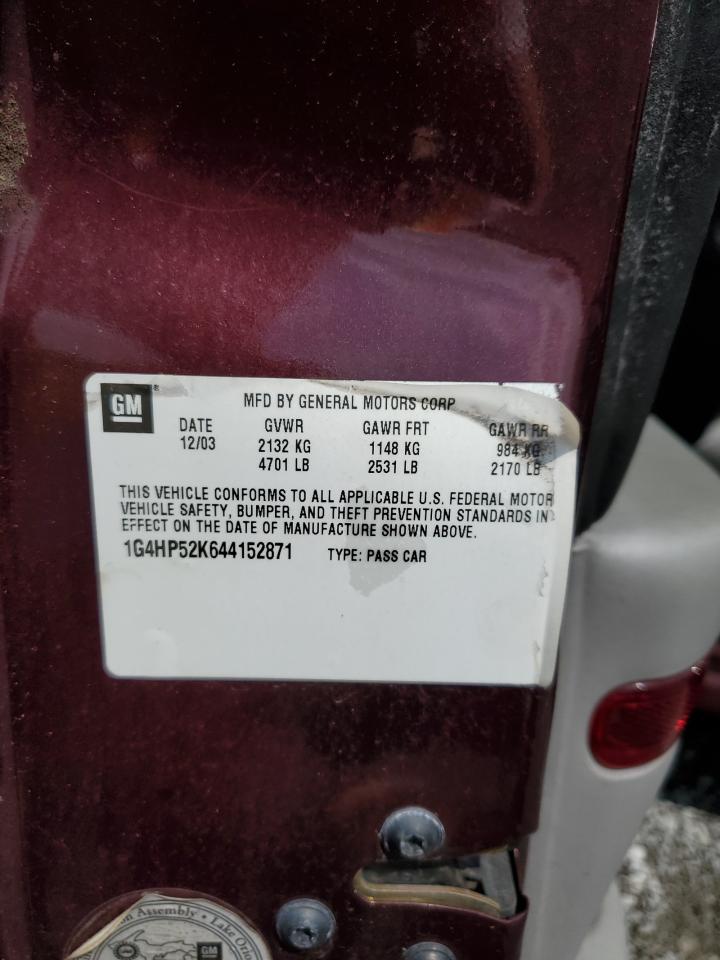 2004 Buick Lesabre Custom VIN: 1G4HP52K644152871 Lot: 59056155