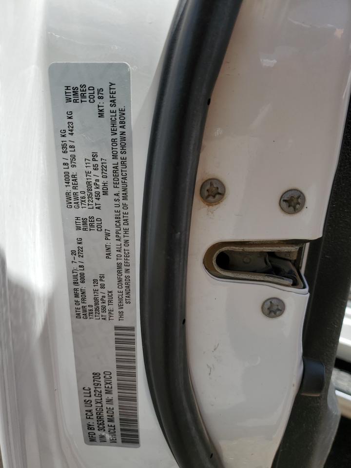 2020 Ram 3500 Tradesman VIN: 3C63RRGLXLG219708 Lot: 54531735