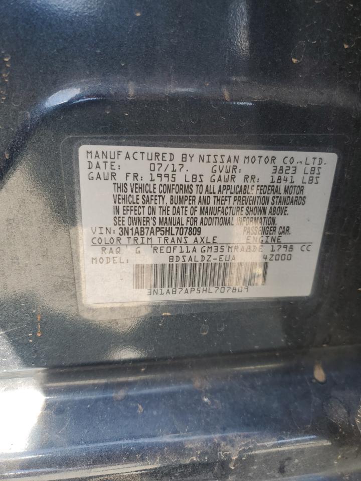 2017 Nissan Sentra S VIN: 3N1AB7AP5HL707809 Lot: 57064445