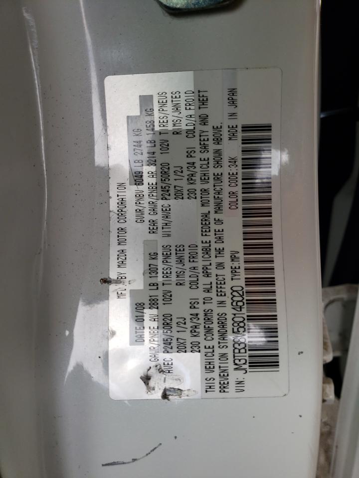 2008 Mazda Cx-9 VIN: JM3TB38V580146020 Lot: 57049455