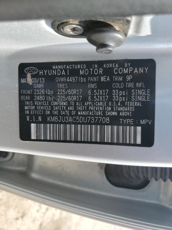 2013 Hyundai Tucson Gls VIN: KM8JU3AC5DU737708 Lot: 57619935
