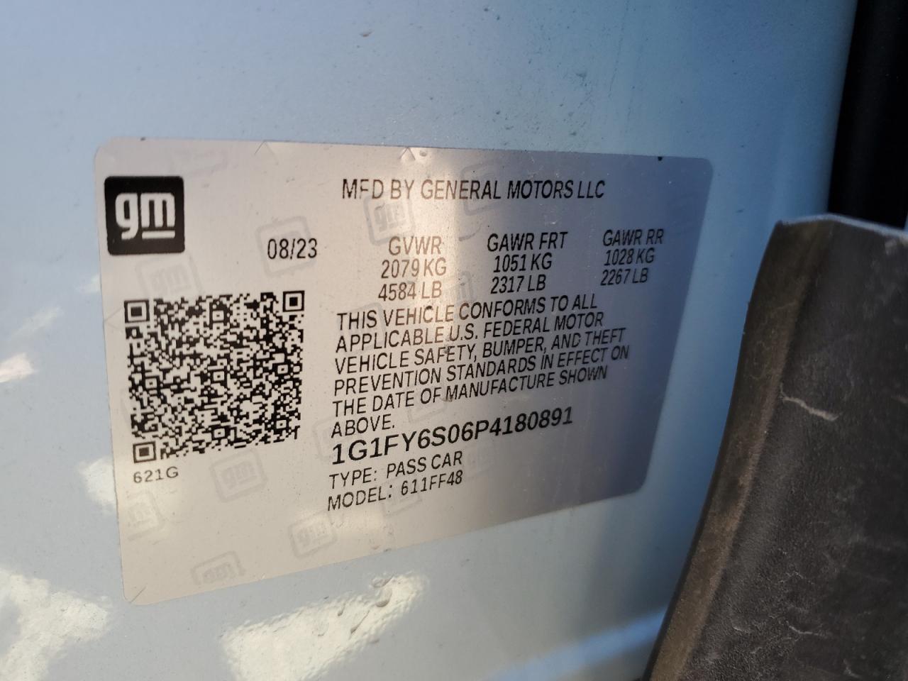 2023 Chevrolet Bolt Euv Lt VIN: 1G1FY6S06P4180891 Lot: 55311475
