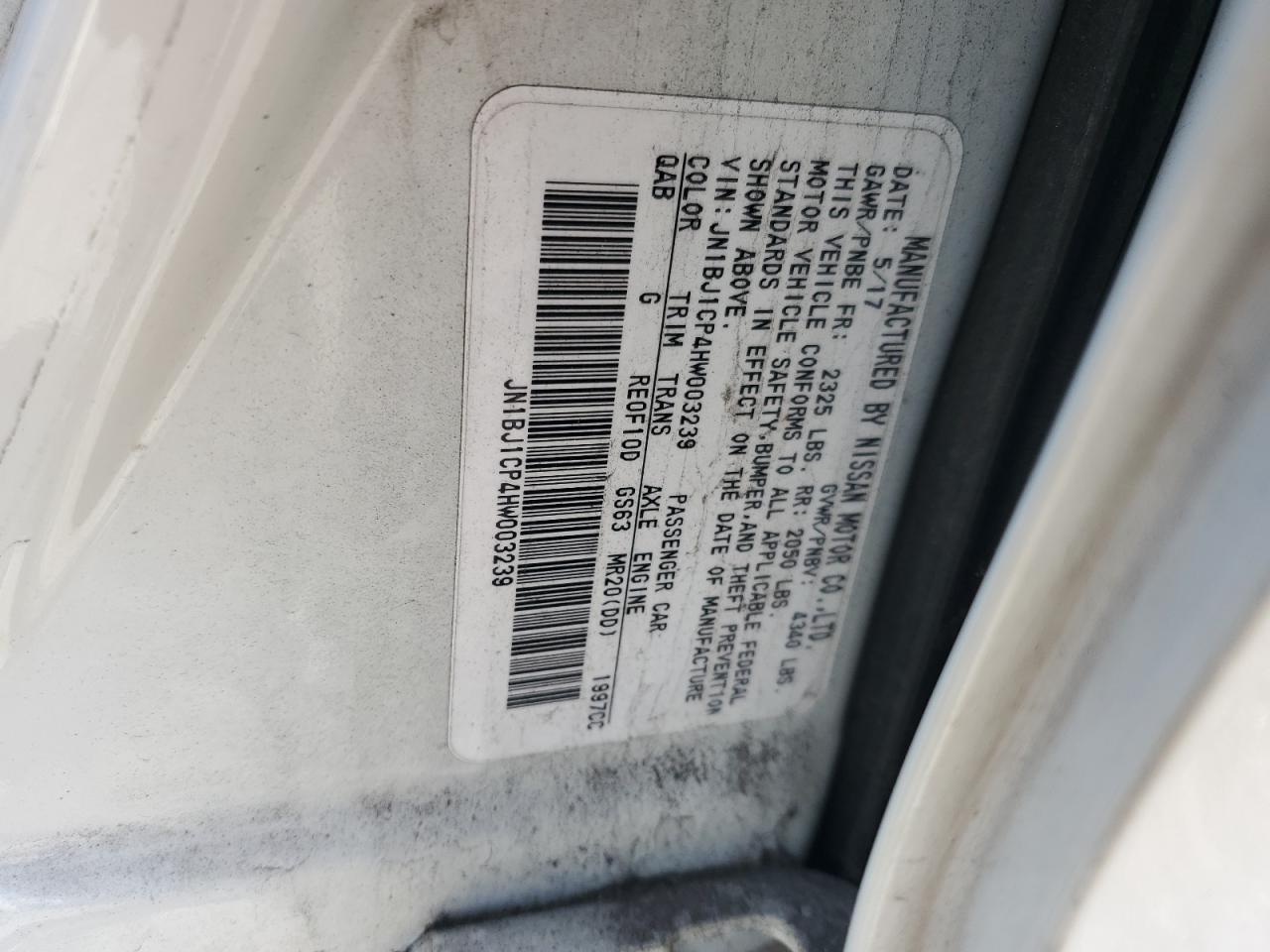2017 Nissan Rogue Sport S VIN: JN1BJ1CP4HW003239 Lot: 57713875