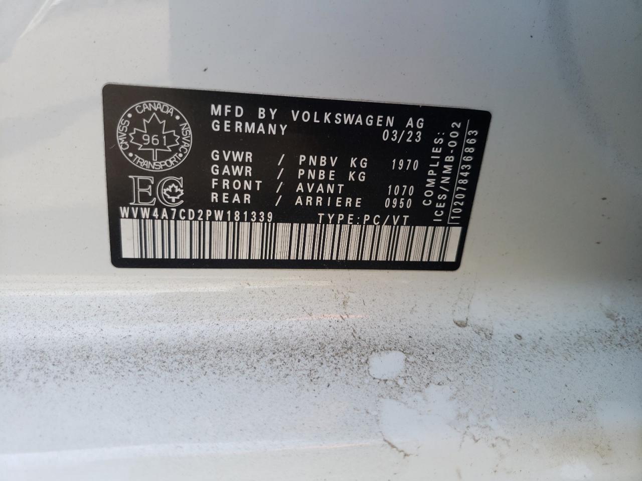 2023 Volkswagen Gti 40Th Anniversary VIN: WVW4A7CD2PW181339 Lot: 56407715