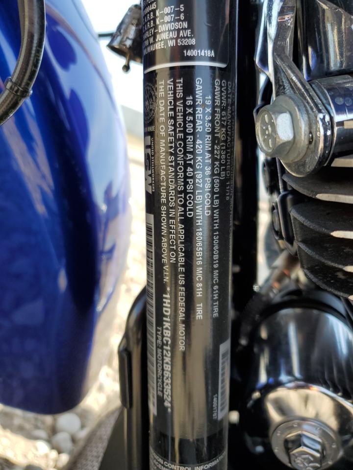 2019 Harley-Davidson Flhx VIN: 1HD1KBC12KB633524 Lot: 56668265