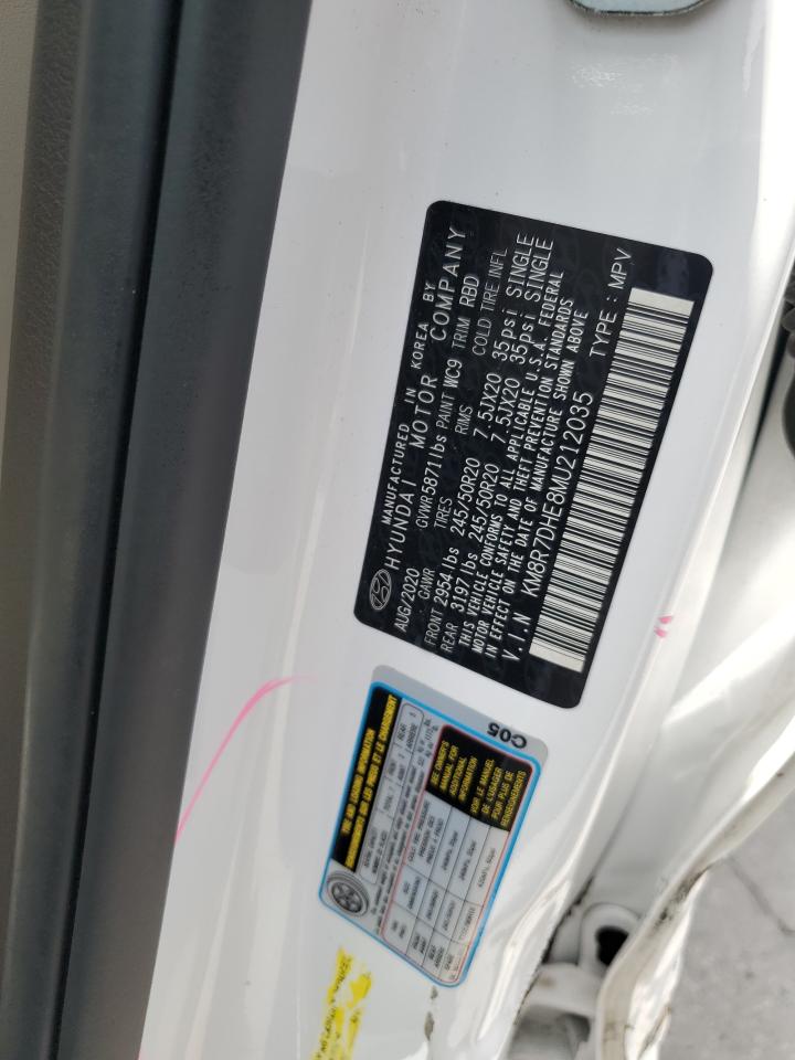 2021 Hyundai Palisade Calligraphy VIN: KM8R7DHE8MU212035 Lot: 58835505