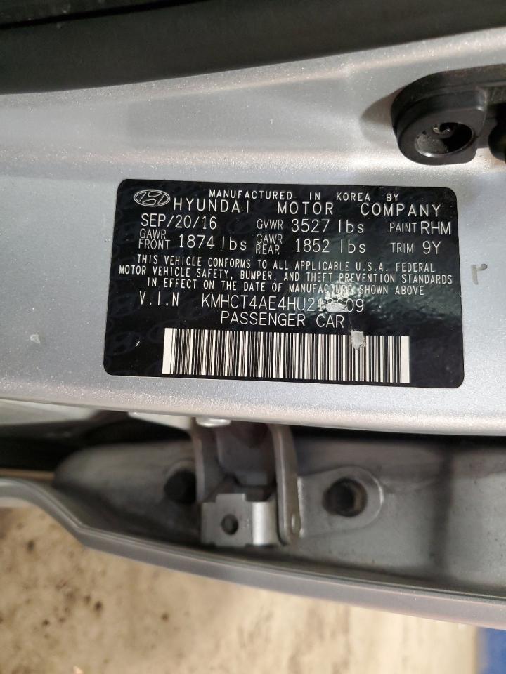 2017 Hyundai Accent Se VIN: KMHCT4AE4HU218609 Lot: 56355905