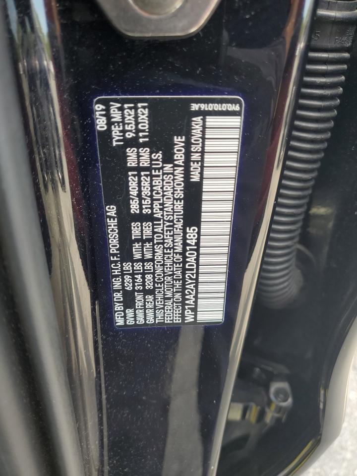 2020 Porsche Cayenne VIN: WP1AA2AY2LDA01485 Lot: 58652525