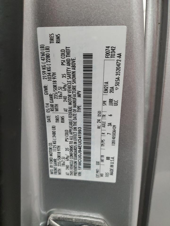 2014 Ford Escape Titanium VIN: 1FMCU0J94EUD41993 Lot: 56933605