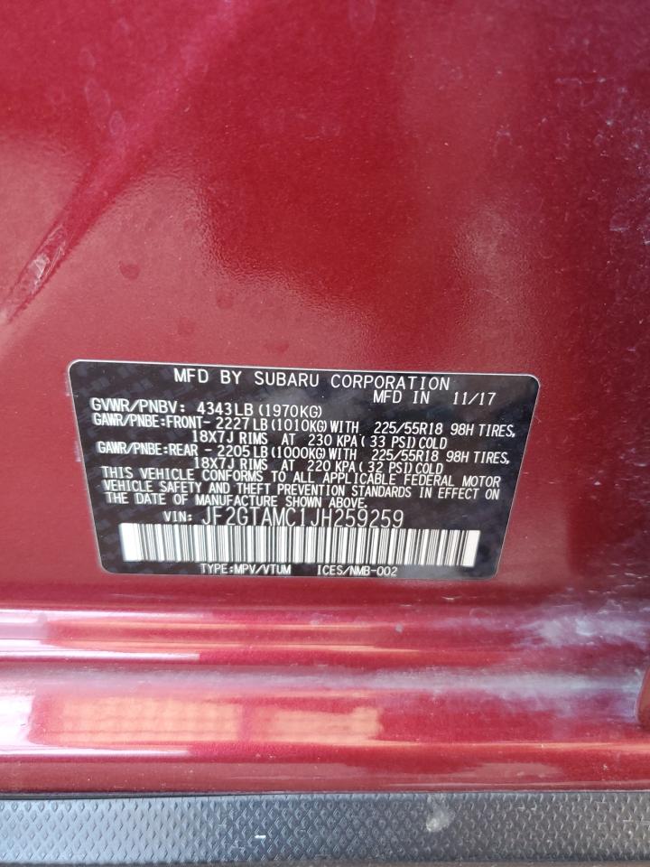 2018 Subaru Crosstrek Limited VIN: JF2GTAMC1JH259259 Lot: 56915525