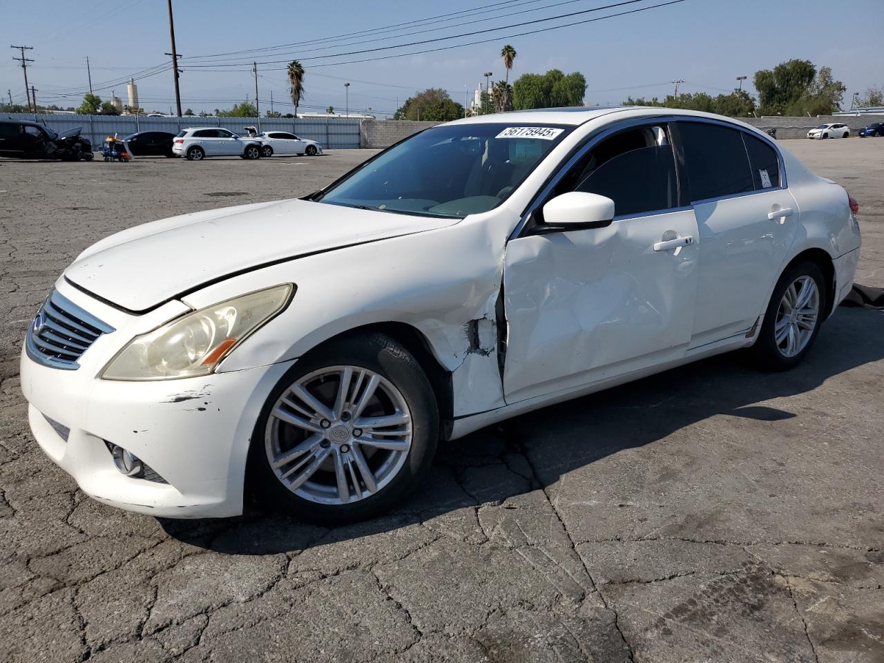 2011 Infiniti G25 Base zu verkaufen in Colton, CA - Side