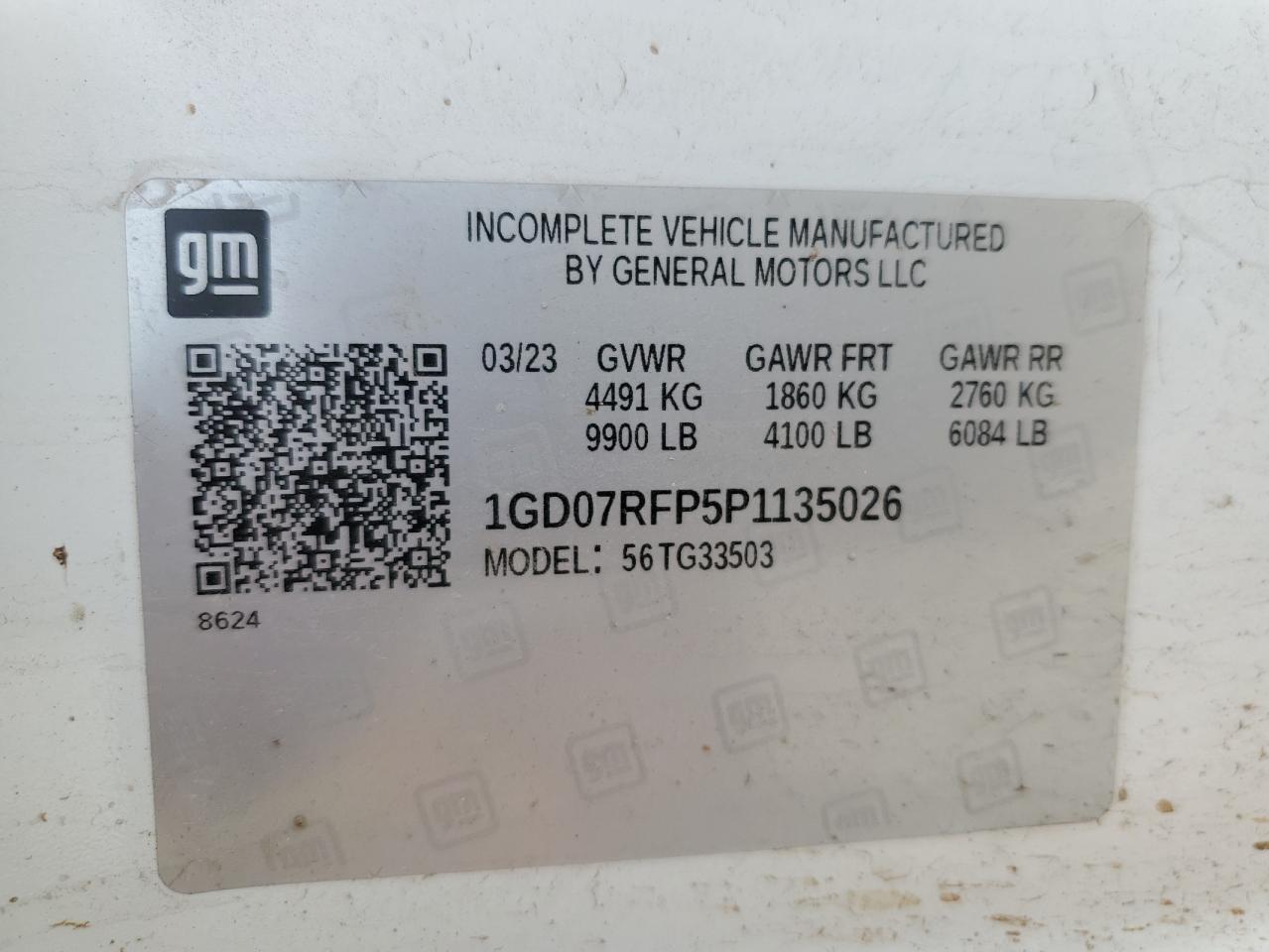 1gd07rfp5p1135026 1GD07RFP5P1135026 2023 GMC Savana Cutaway G3500