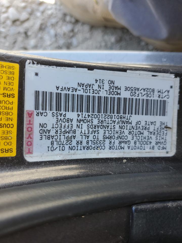 2001 Lexus Is 300 VIN: JTHBD182210024714 Lot: 55796045