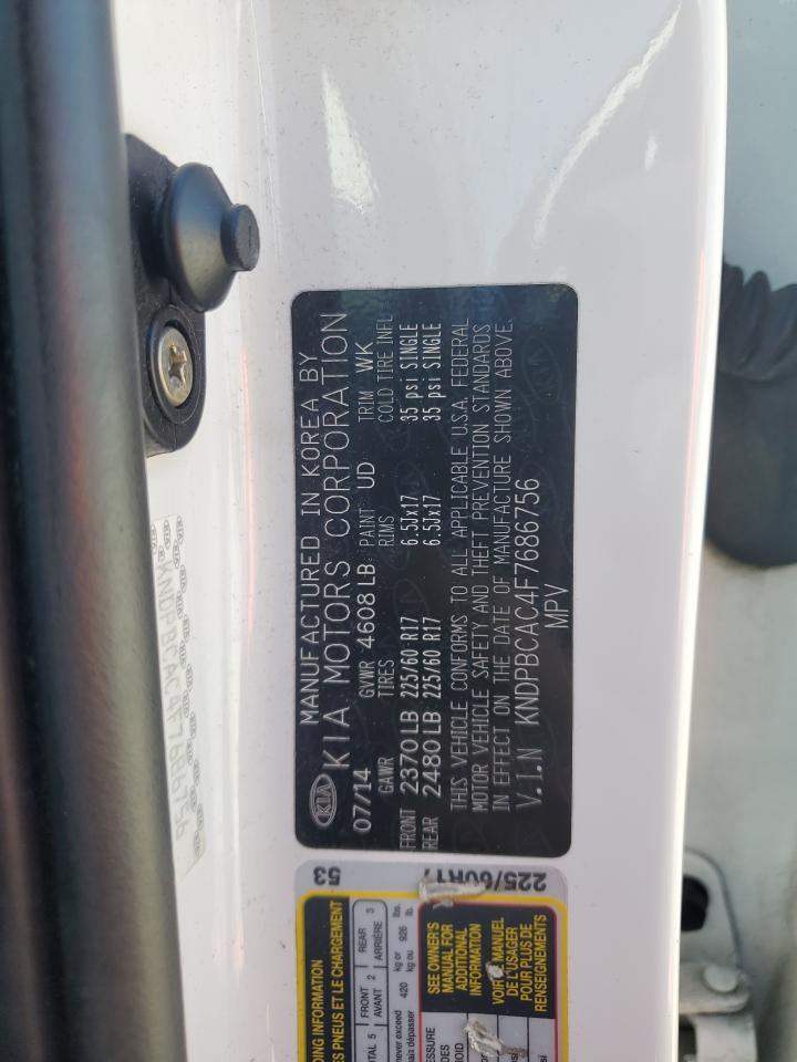 2015 Kia Sportage Lx VIN: KNDPBCAC4F7686756 Lot: 57219155