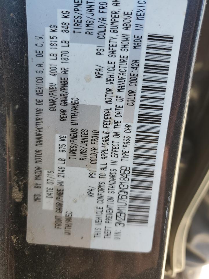 2016 Mazda 3 Sport VIN: 3MZBM1U76GM318459 Lot: 58575775