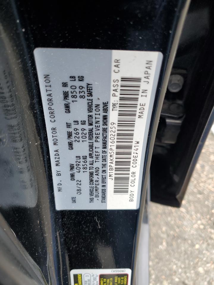 2023 Mazda 3 Select VIN: JM1BPAKM5P1602259 Lot: 56143355