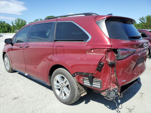  TOYOTA SIENNA 2021 Красный