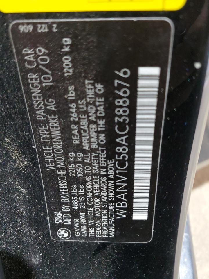 2010 BMW 528 Xi VIN: WBANV1C58AC388676 Lot: 57466895