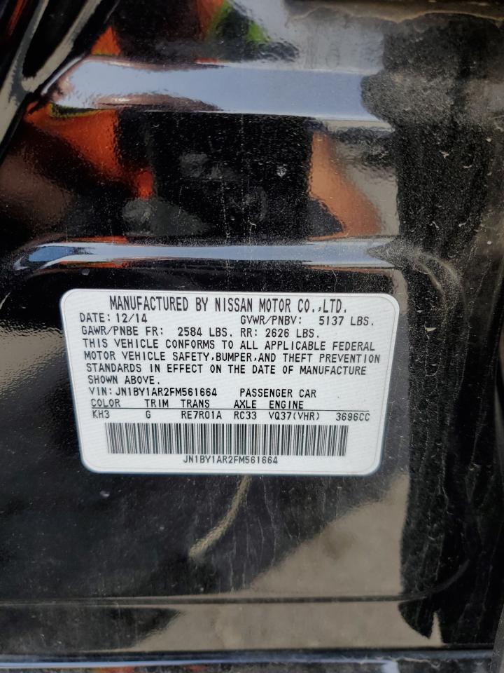 2015 Infiniti Q70 3.7 VIN: JN1BY1AR2FM561664 Lot: 56553975