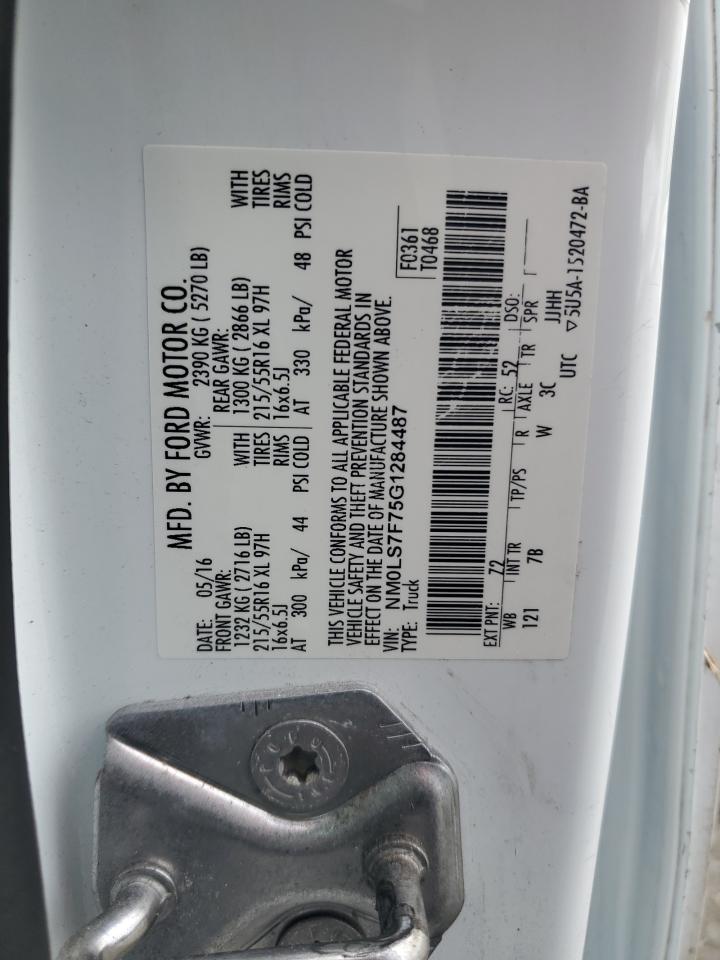 2016 Ford Transit Connect Xlt VIN: NM0LS7F75G1284487 Lot: 56743155