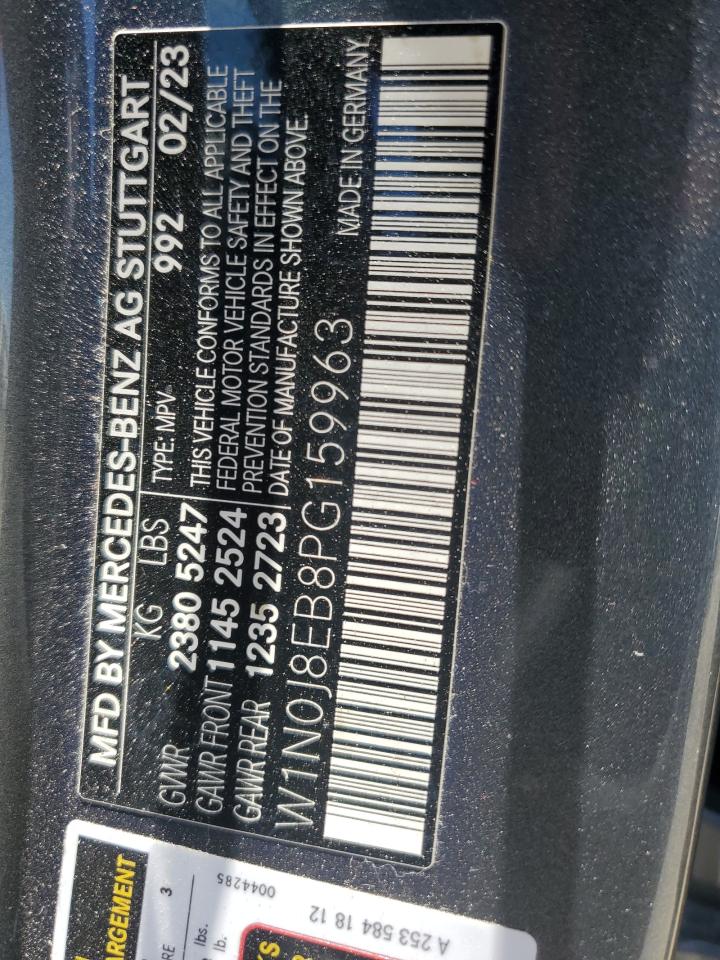 2023 Mercedes-Benz Glc Coupe 300 4Matic VIN: W1N0J8EB8PG159963 Lot: 56490215