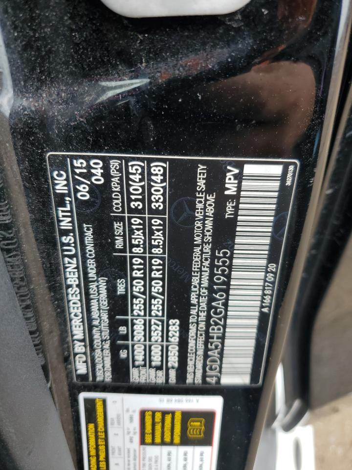 2016 Mercedes-Benz Gle 350 4Matic VIN: 4JGDA5HB2GA619555 Lot: 56095035