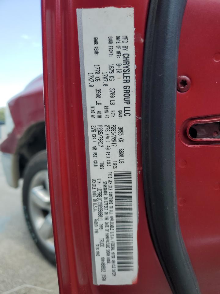 2011 Dodge Ram 1500 VIN: 1D7RB1CT9BS508011 Lot: 58085275