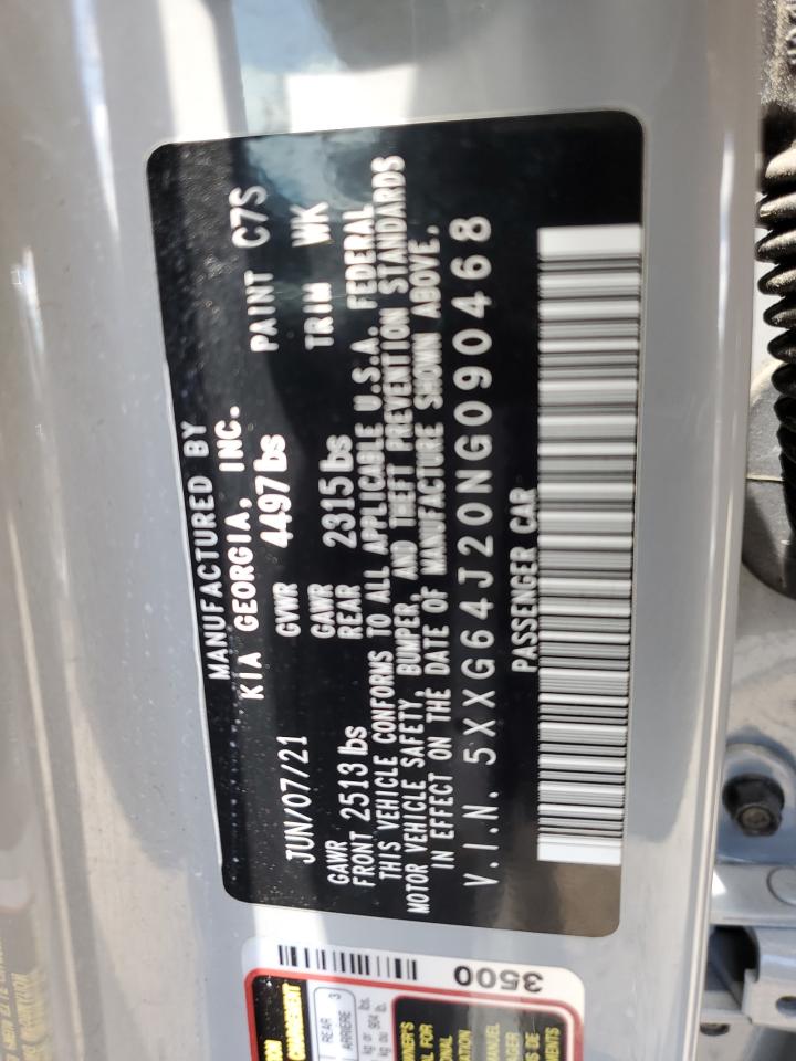 2022 Kia K5 Gt Line VIN: 5XXG64J20NG090468 Lot: 55040045