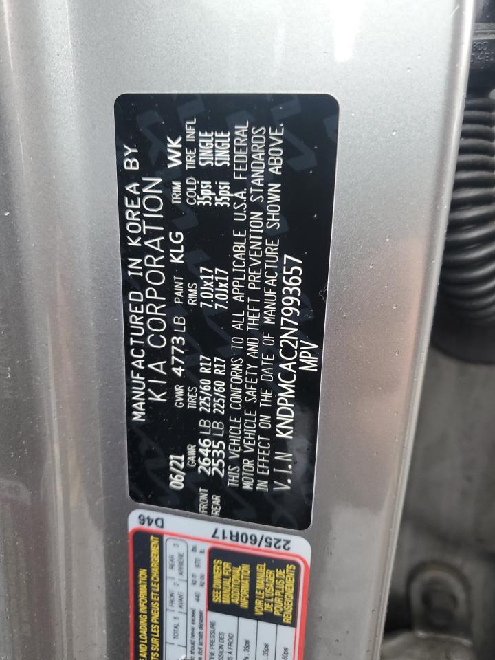 2022 Kia Sportage Lx VIN: KNDPMCAC2N7993657 Lot: 56736515
