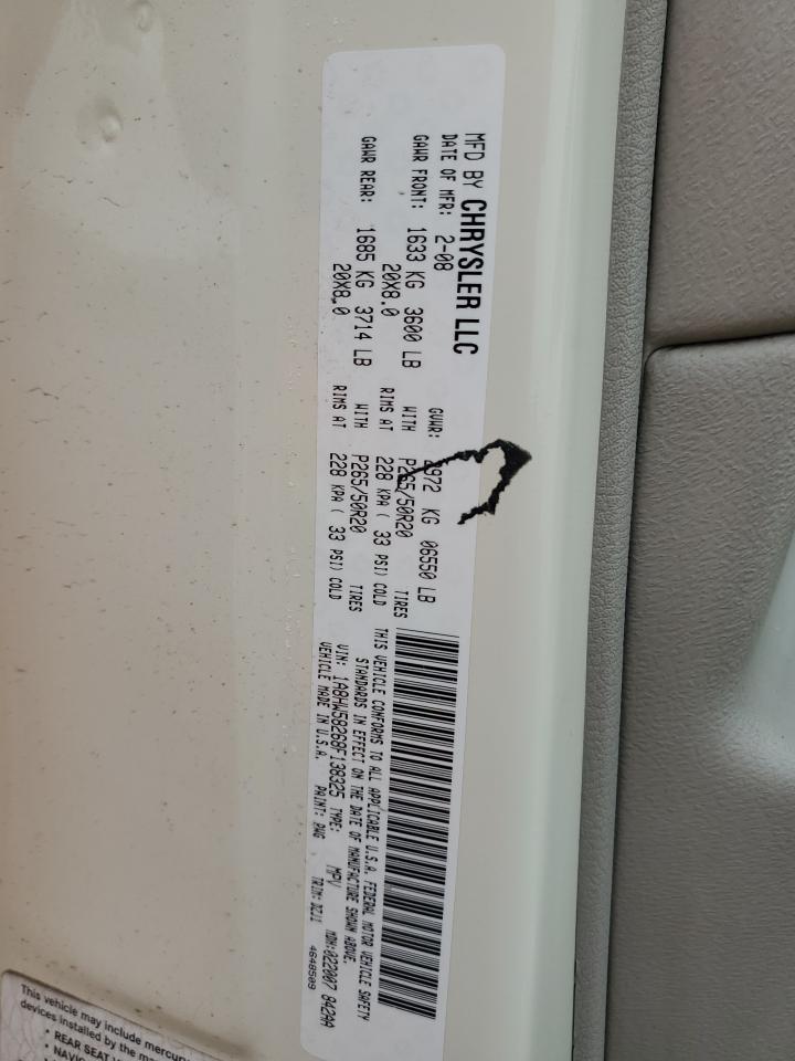 2008 Chrysler Aspen Limited VIN: 1A8HW58268F138325 Lot: 57108465