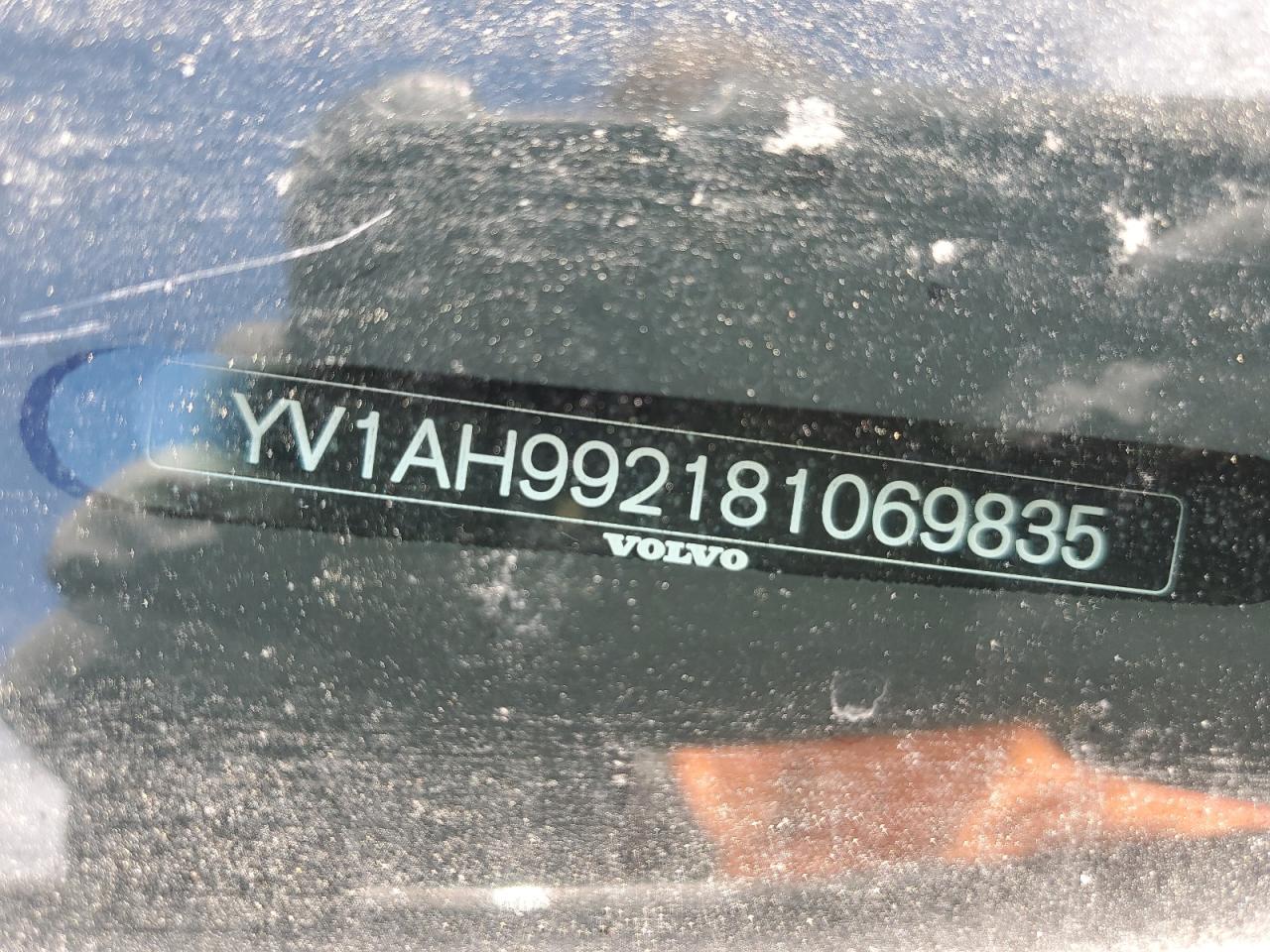 2008 Volvo S80 T6 Turbo VIN: YV1AH992181069835 Lot: 57243685