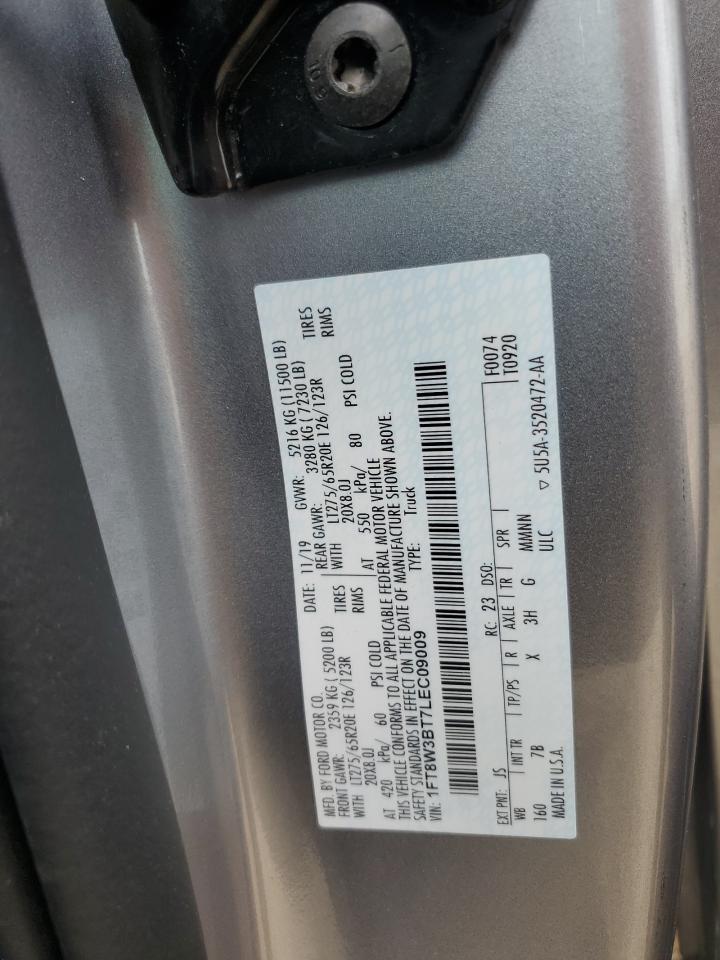 2020 Ford F350 Super Duty VIN: 1FT8W3BT7LEC09009 Lot: 57405205
