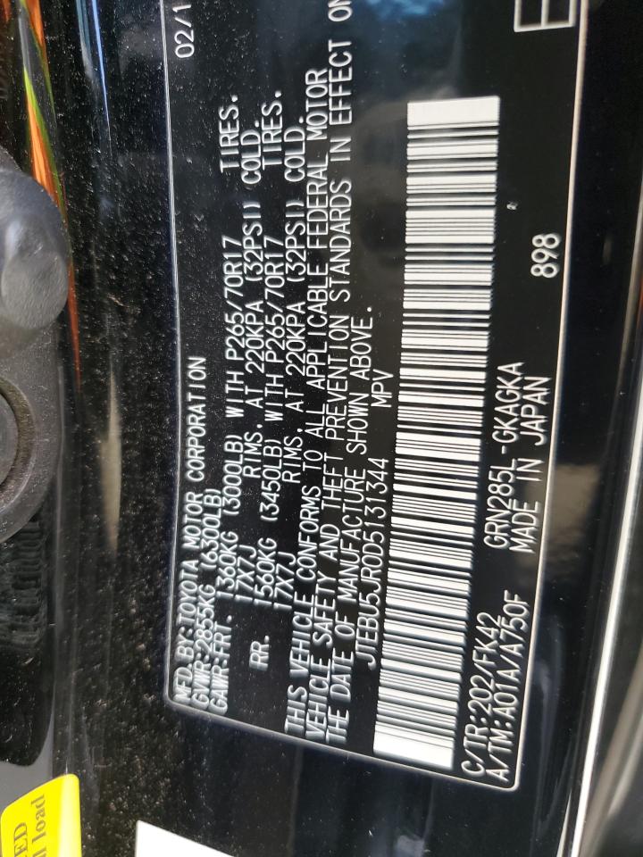 2013 Toyota 4Runner Sr5 VIN: JTEBU5JR0D5131344 Lot: 56282175