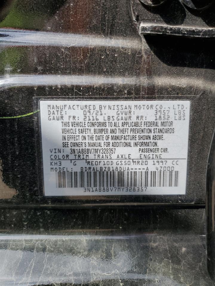 2021 Nissan Sentra S VIN: 3N1AB8BV7MY328357 Lot: 58542805