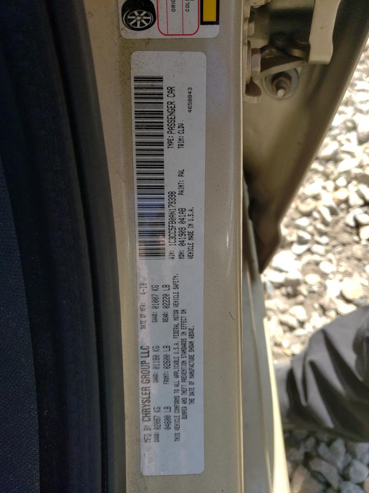 2010 Chrysler Sebring Limited VIN: 1C3CC5FB0AN179398 Lot: 57034905