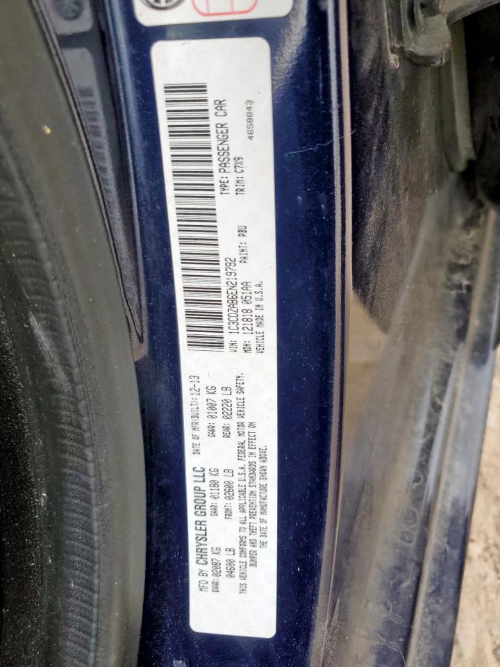 2014 Dodge Avenger Se VIN: 1C3CDZAB6EN219792 Lot: 56581415