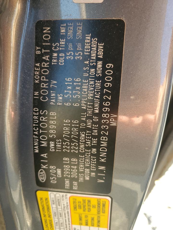 2009 Kia Sedona Ex VIN: KNDMB233896279009 Lot: 55528285