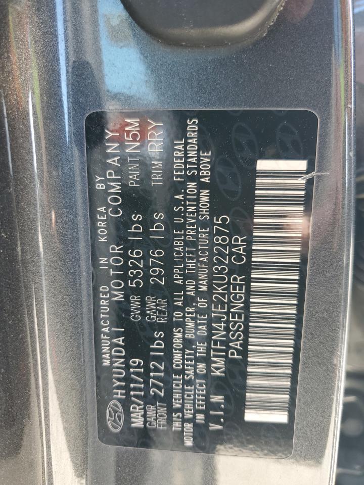 2019 Genesis G80 Base VIN: KMTFN4JE2KU322875 Lot: 58246895