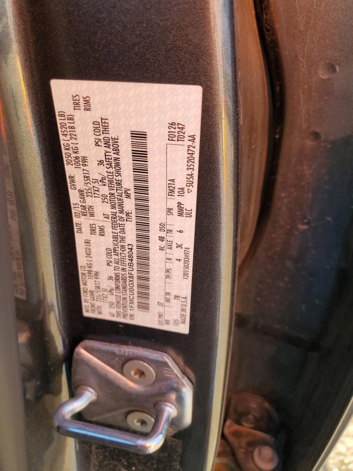 2015 Ford Escape Se VIN: 1FMCU0GX8FUB48043 Lot: 56732895