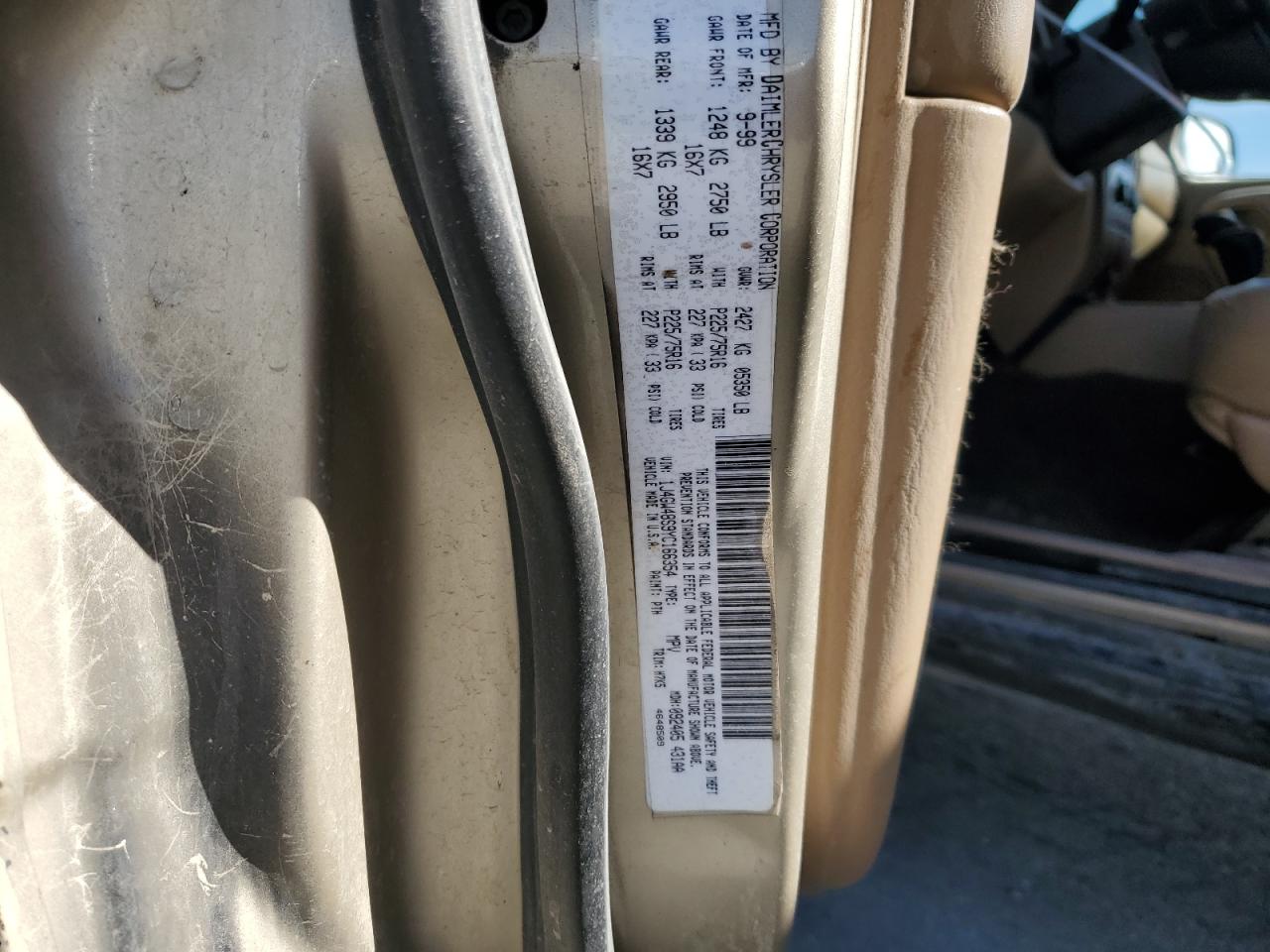 2000 Jeep Grand Cherokee Laredo VIN: 1J4GW48S9YC166354 Lot: 56706075
