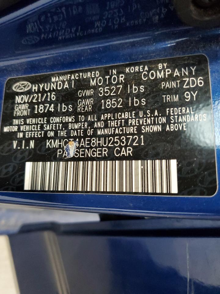 2017 Hyundai Accent Se VIN: KMHCT4AE8HU253721 Lot: 56548185