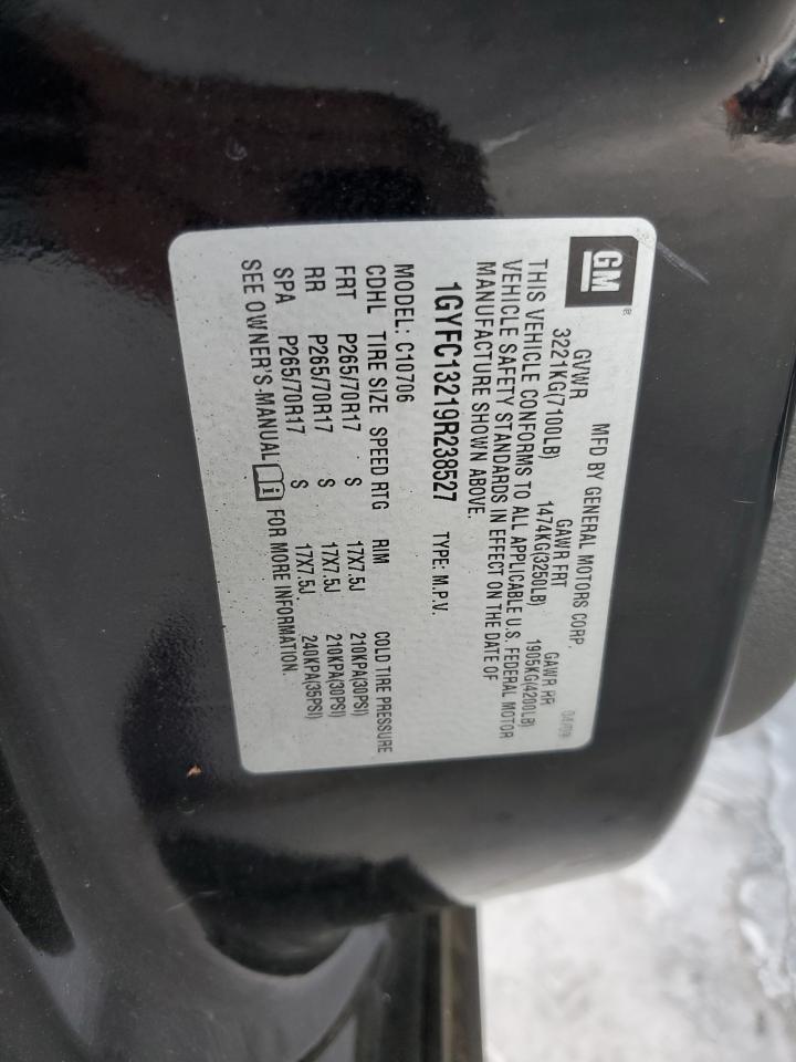 2009 Cadillac Escalade VIN: 1GYFC13219R238527 Lot: 56383845