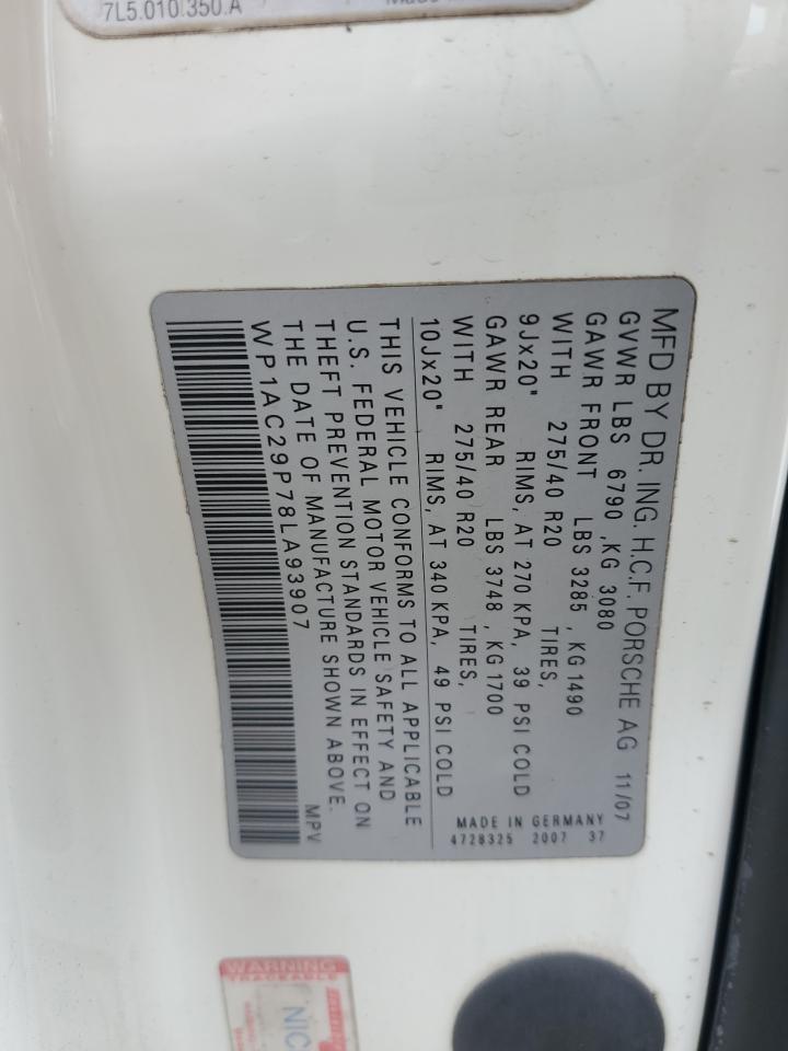 2008 Porsche Cayenne Turbo VIN: WP1AC29P78LA93907 Lot: 56583705